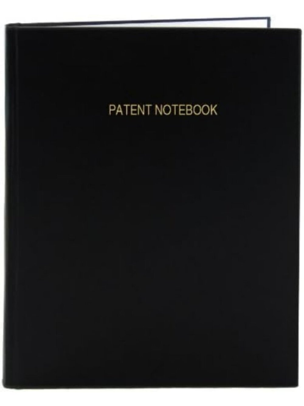 Stylish Black Patent Hardbound Notebook - 240 Pages, 0.25" Grid for Notes